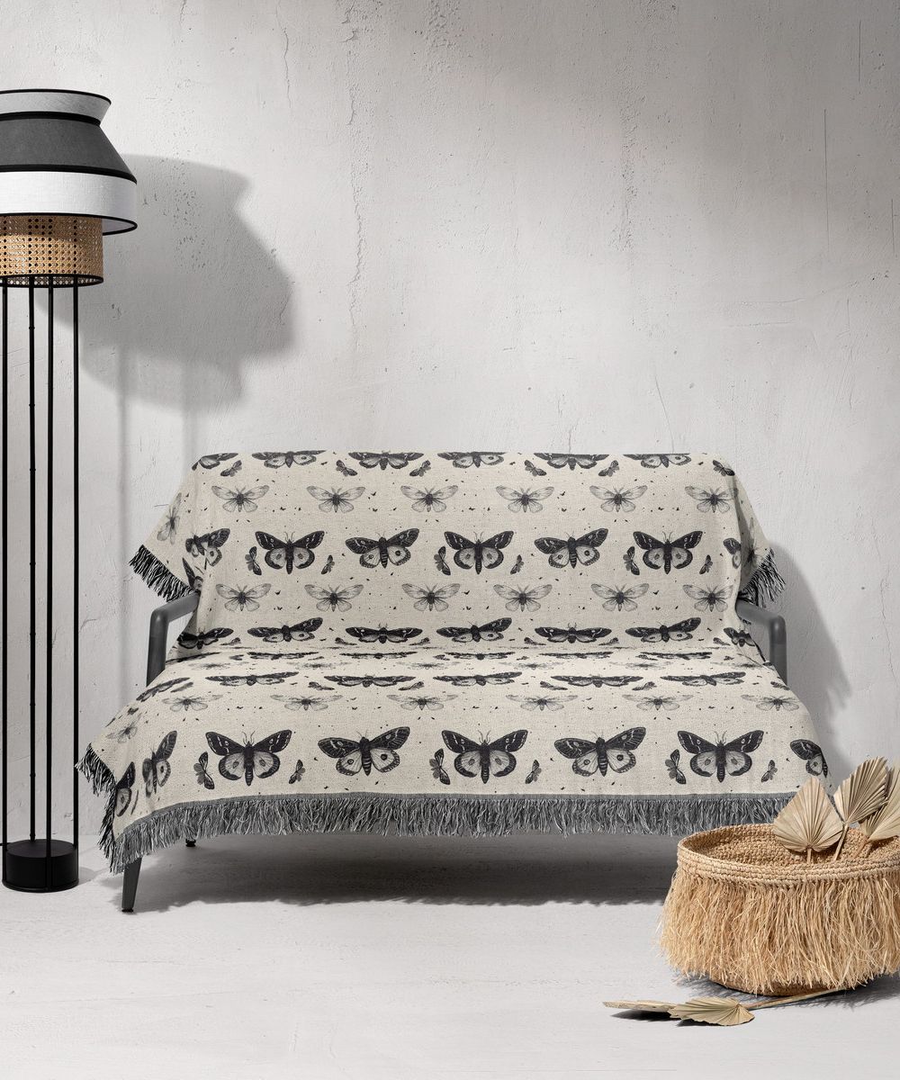شال مبل ریش دار sofa shawl 390