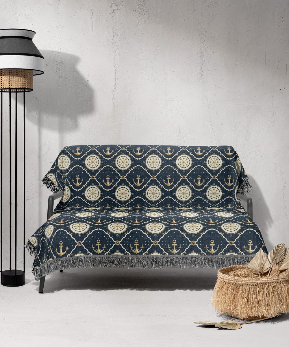 شال مبل ریش دار sofa shawl 392