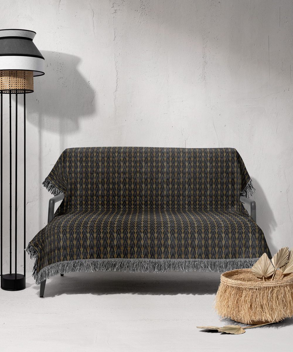 شال مبل ریش دار sofa shawl 395