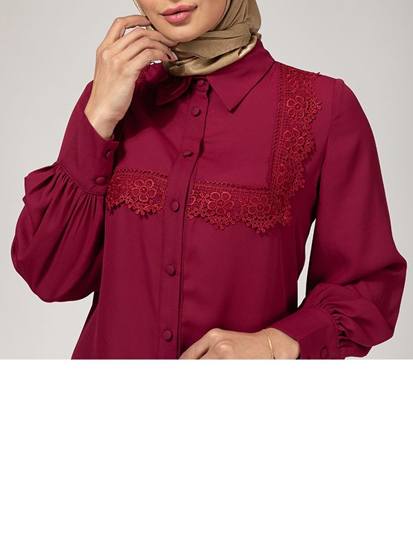 شومیز زنانه کرپ حریر 30115