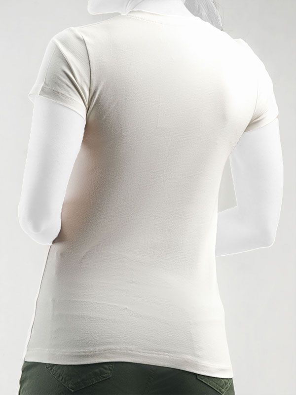 تیشرت زنانه یقه هفت آستین کوتاه کژوال تارا