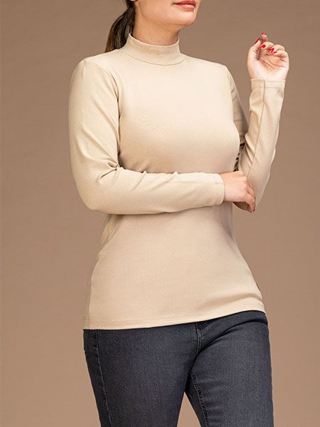 بلوز زنانه تریکو آستین بلند کژوال شانا