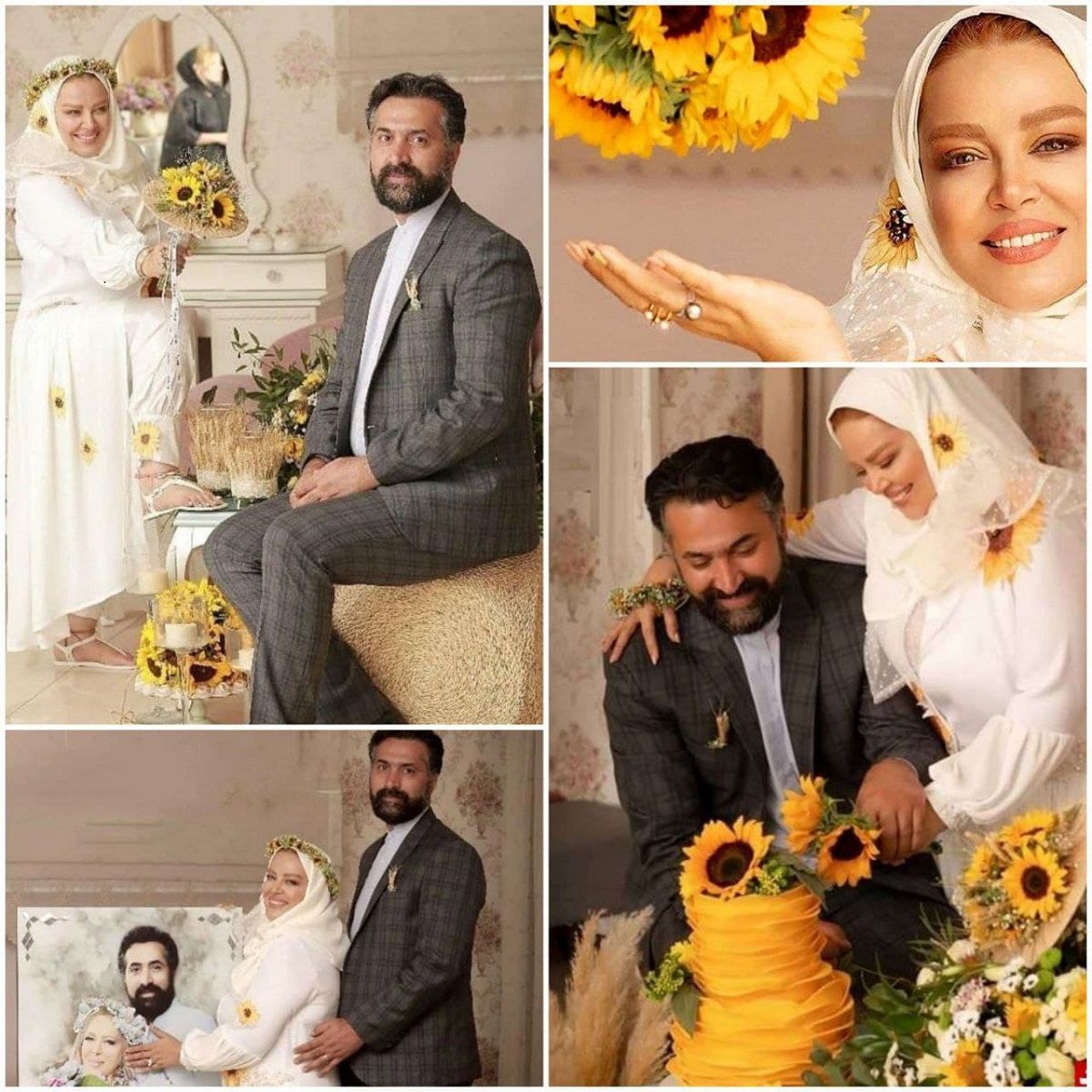 سالگرد ازدواج بهاره راهنما و تم آفتابگردان