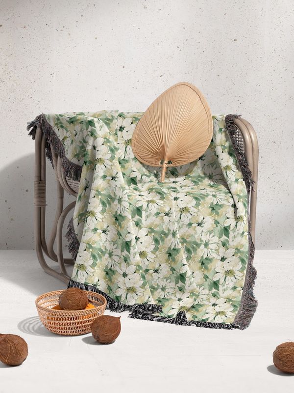 شال مبل ریش دار sofa shawl 68 - نمای دوم
