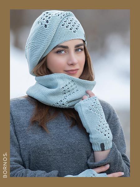 زمستانی سه تکه ژور کلاه و گردنی دو رو زنانه 15049 - نمای دوم