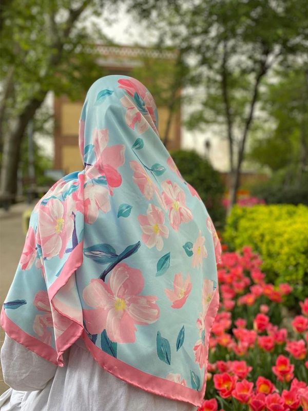 روسری رویای آبی T004 - نمای دوم