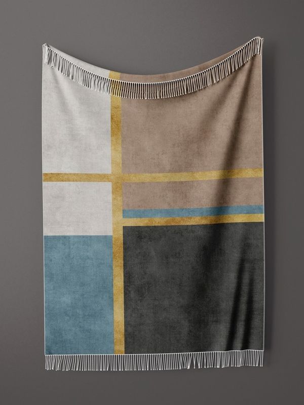 شال مبل ریش دار sofa shawl 307 -