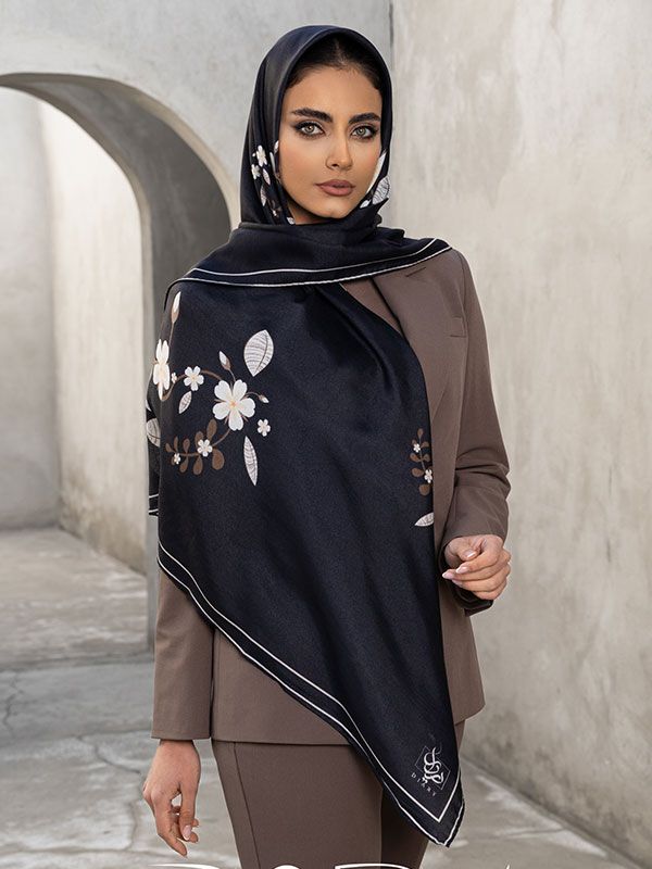روسری‌ابریشم یاسمن سپید