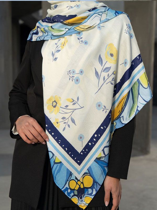 روسری‌نخ گل‌نگاربهاری