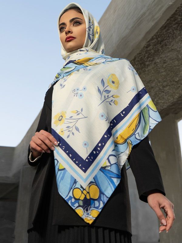 روسری‌نخ گل‌نگاربهاری