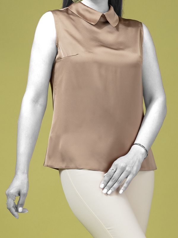 تاپ زنانه مجلسی ساتن کلاسیک نغمه