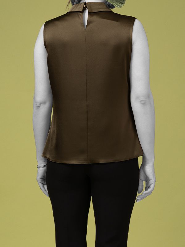 تاپ زنانه مجلسی ساتن کلاسیک نغمه