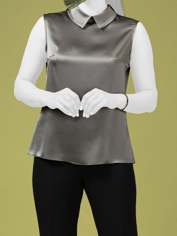 تاپ زنانه مجلسی ساتن کلاسیک نغمه