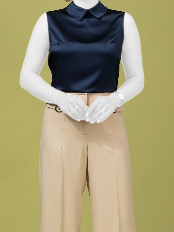 تاپ زنانه مجلسی ساتن کلاسیک نغمه