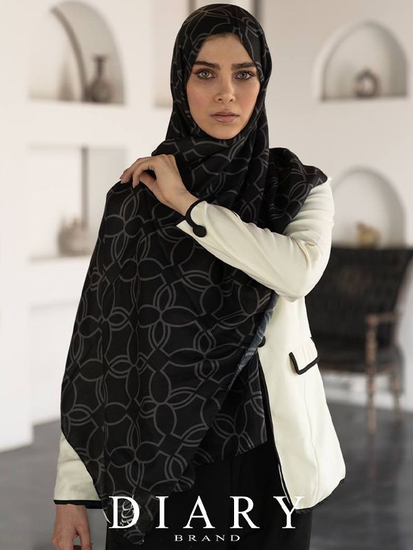 شال گل چهار پر مشکی