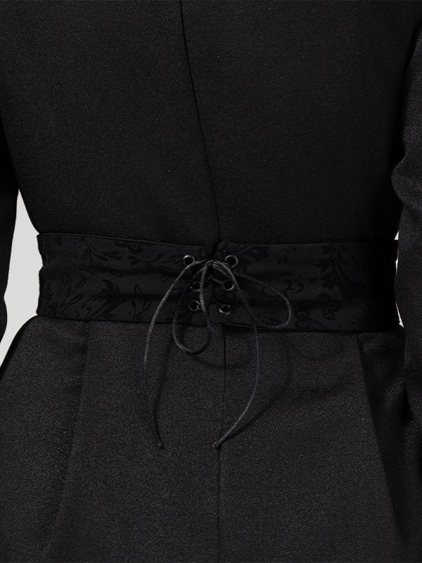 پیراهن زنانه  آستین بلند کتان لمه مغزی دوزی مخمل 80100