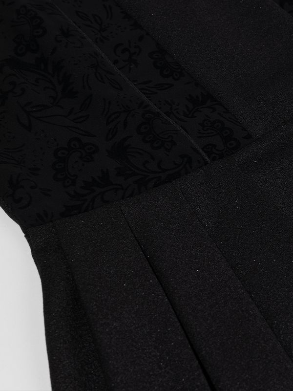 پیراهن زنانه  آستین بلند کتان لمه مغزی دوزی مخمل 80100