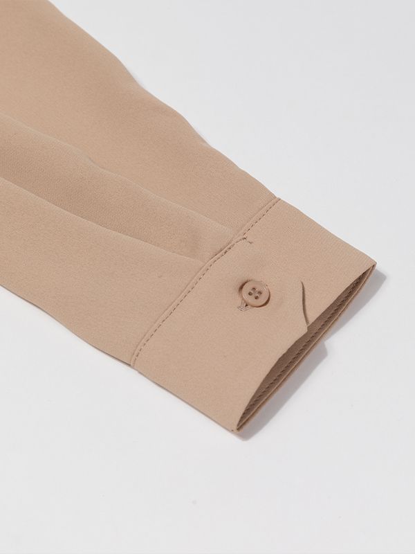 شومیز زنانه بیسیک آستین بلند یقه مردانه 30104