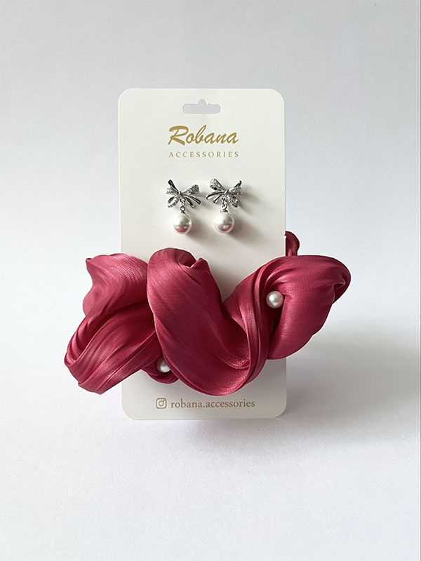 ست گوشواره و اسکرانچی 4040731