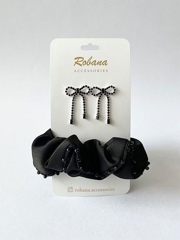 ست گوشواره و اسکرانچی 4040735