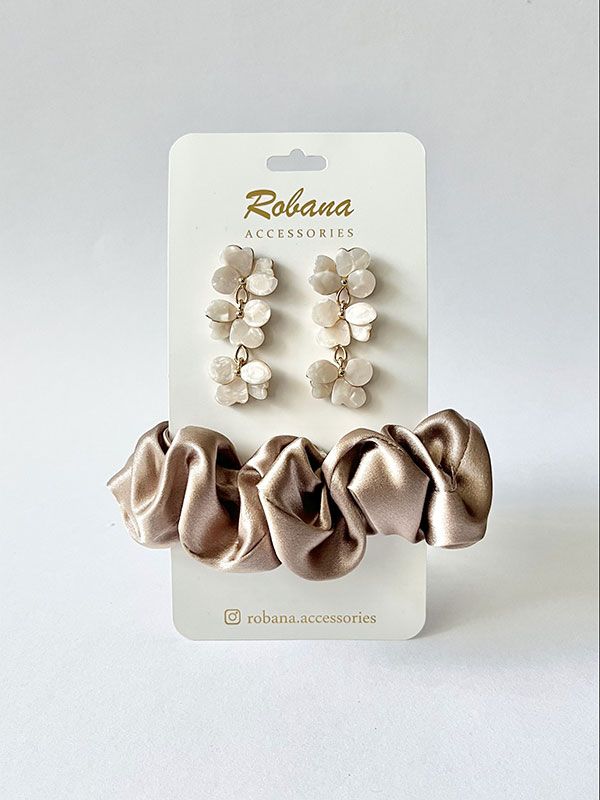 ست گوشواره و اسکرانچی 4040743