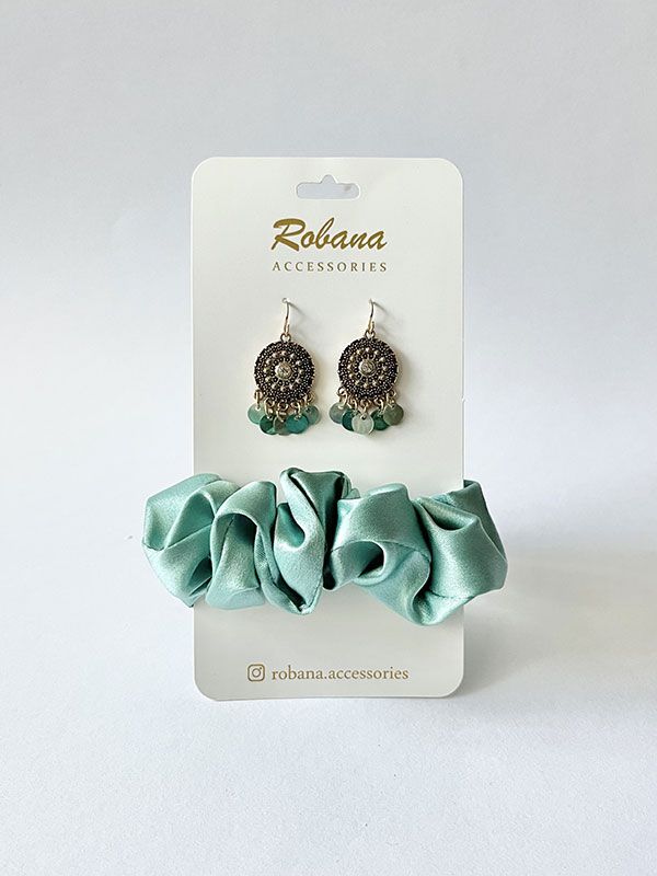 ست گوشواره و اسکرانچی 4040745