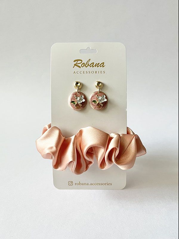 ست گوشواره و اسکرانچی 4040749