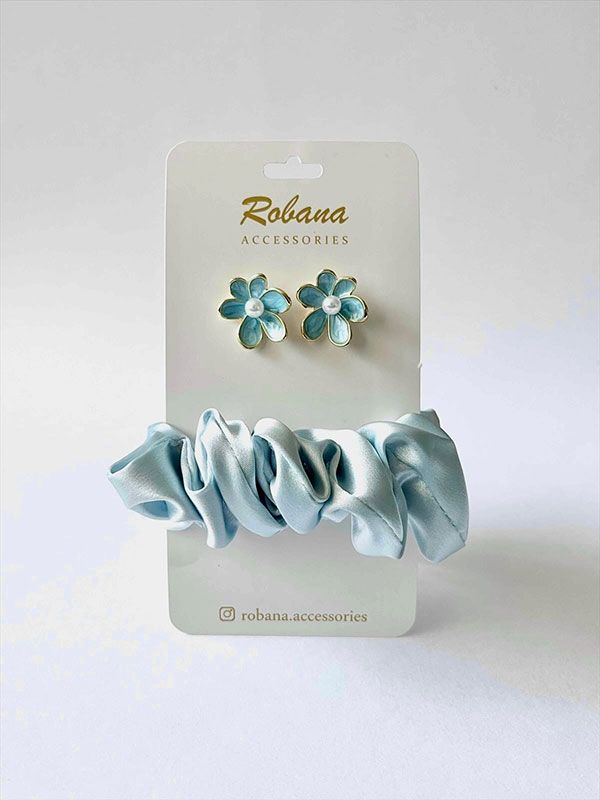 ست گوشواره و اسکرانچی 4040751