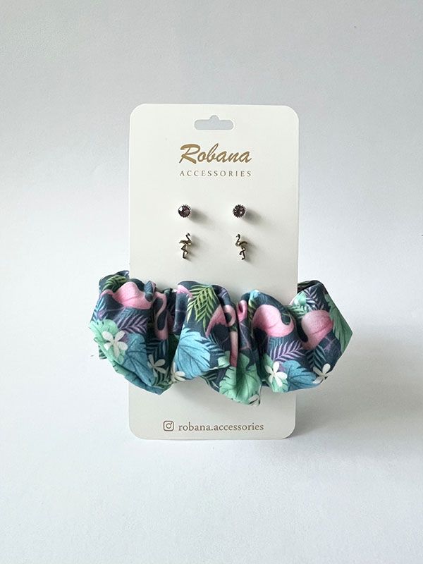 ست گوشواره و اسکرانچی 4040753