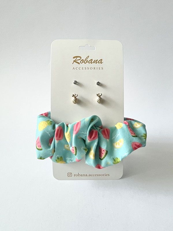 ست گوشواره و اسکرانچی 4040753