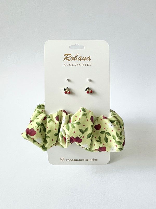 ست گوشواره و اسکرانچی 4040753