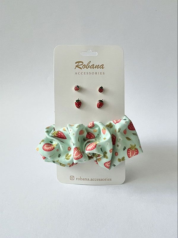 ست گوشواره و اسکرانچی 4040753