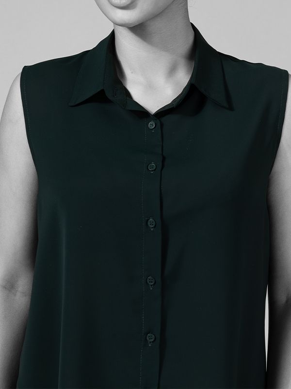 تاپ زنانه مجلسی کرپ یقه گرد 60101