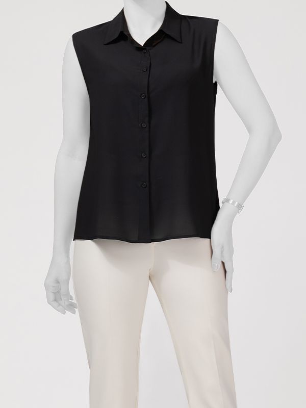 تاپ زنانه مجلسی کرپ یقه گرد 60101