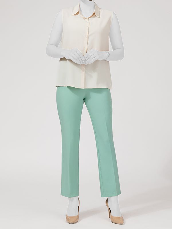 تاپ زنانه مجلسی کرپ یقه گرد 60101