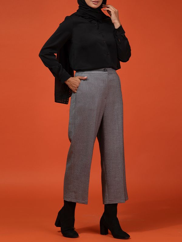 شلوار زنانه پاییزی جیب دار قد90 10107
