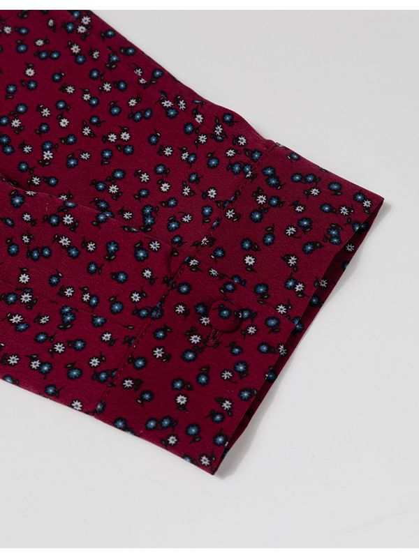 تونیک زنانه سایز بزرگ کرپ طرحدار آستین بلند 50103