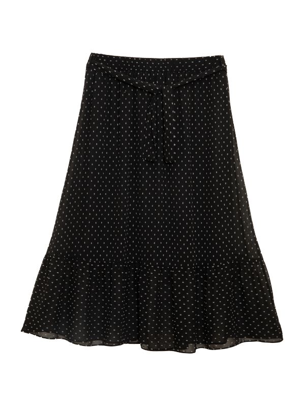 دامن زنانه کمر کش کمربند دار حریر چین دار 20100