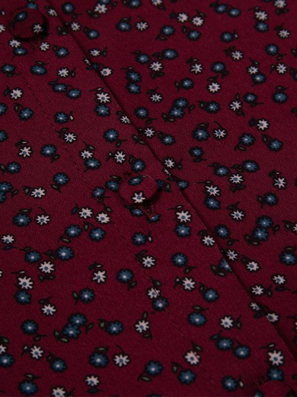 تونیک زنانه سایز بزرگ کرپ طرحدار آستین بلند 50103