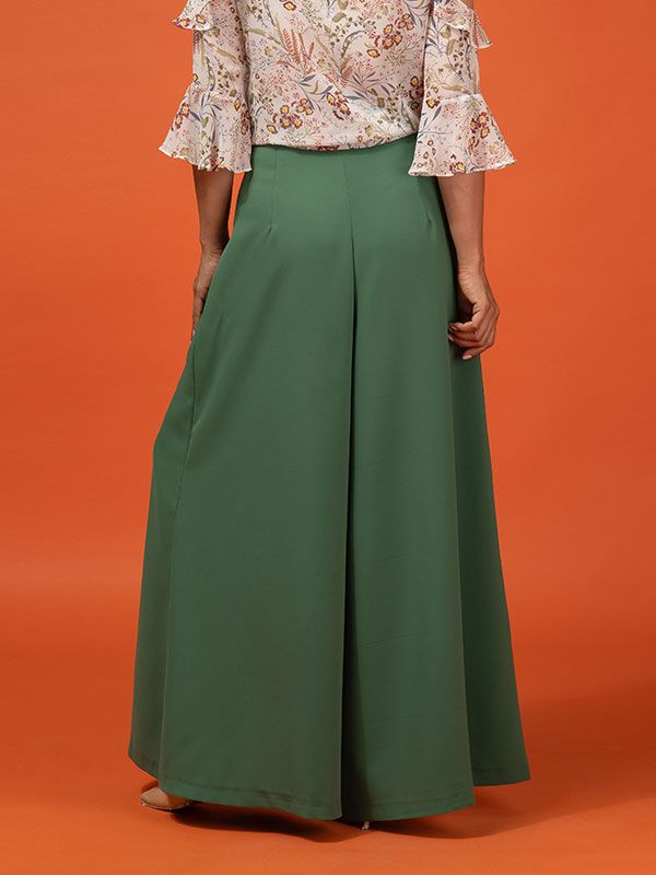 دامن شلواری زنانه مجلسی فاق بلند کرپ 10102