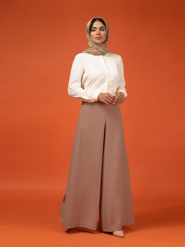 دامن شلواری زنانه مجلسی فاق بلند کرپ 10102