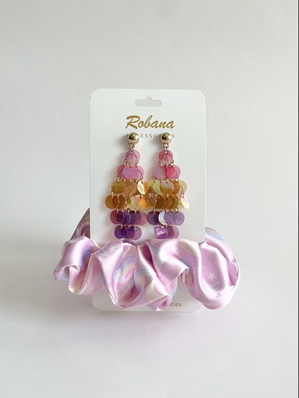 ست گوشواره و اسکرانچی 4040907