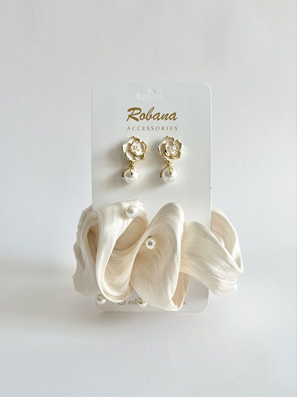 ست گوشواره و اسکرانچی 4040913