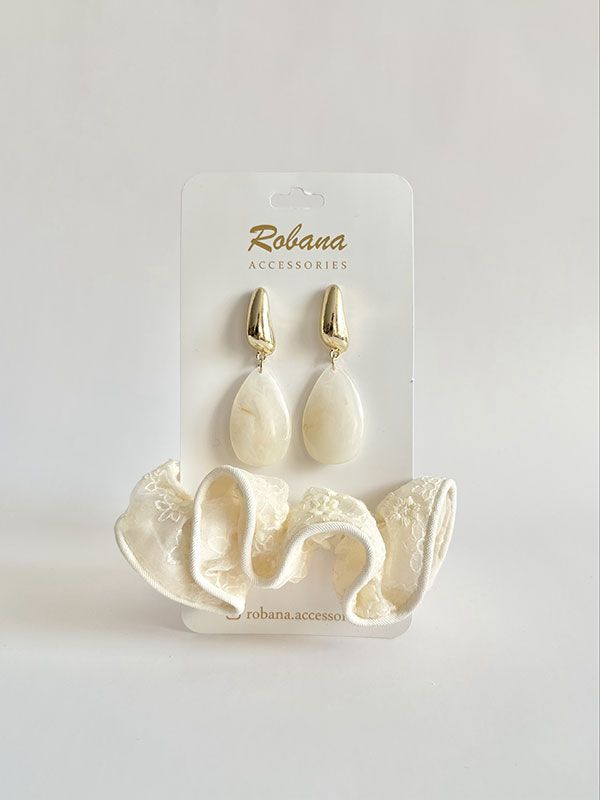 ست گوشواره و اسکرانچی 4040918