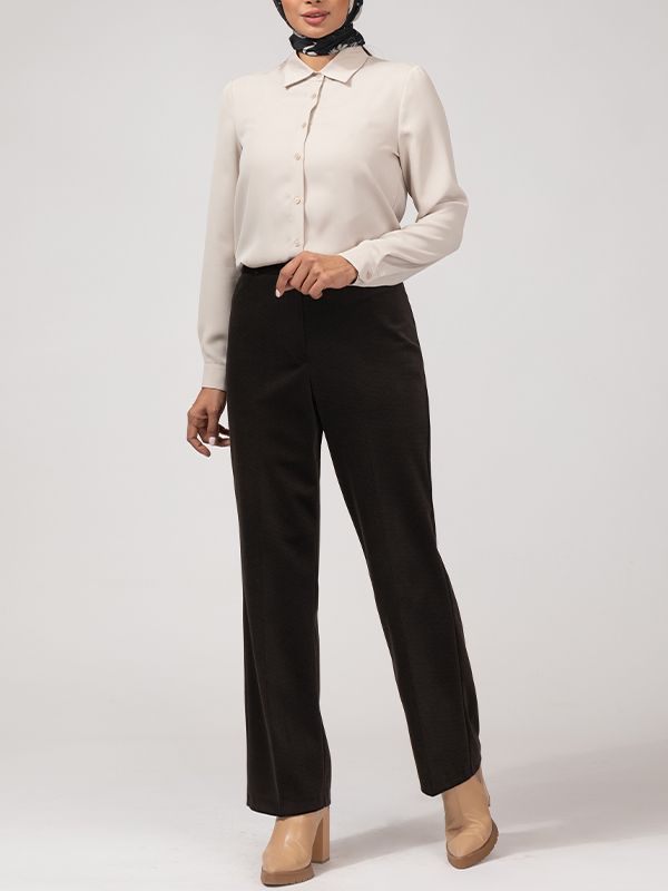 شلوار زنانه مخمل پاییزی راسته قد بلند 10109