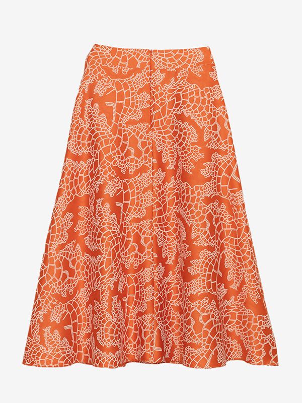 دامن زنانه فون پیلی دار ژاکارد مجلسی 20105