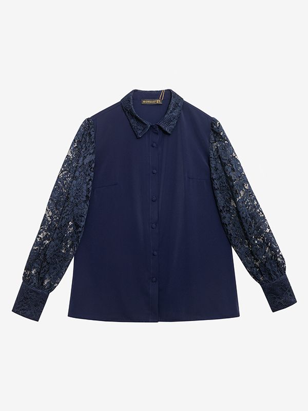 شومیز  آستین گیپور مجلسی زنانه مریم