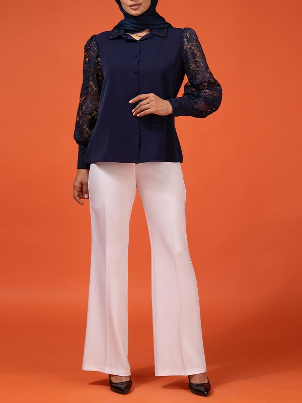 شومیز  آستین گیپور مجلسی زنانه مریم