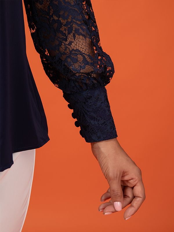 شومیز  آستین گیپور مجلسی زنانه مریم