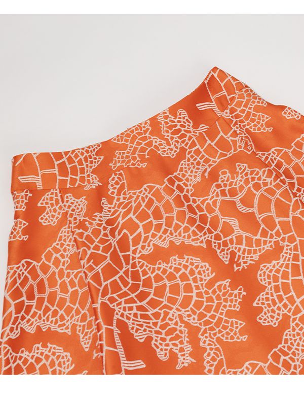 دامن زنانه فون پیلی دار ژاکارد مجلسی 20105